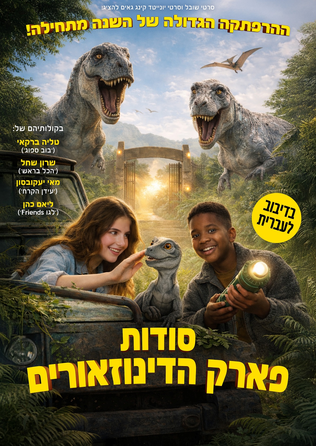 סודות פארק הדינוזאורים מדובב לעברית